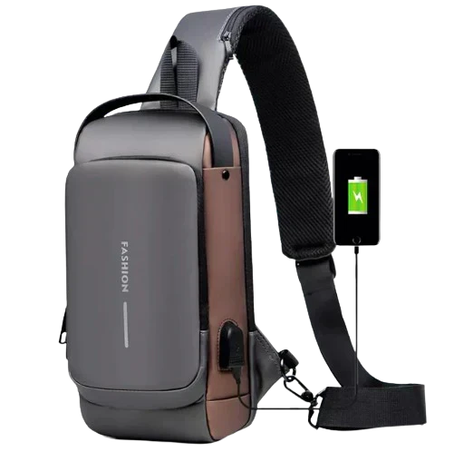 Bolso Cruzado Antirrobo Impermeable con USB