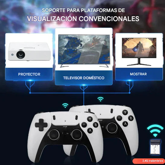 Game Stick™ 4k PRO + 2 Joystick PS5 Con 20.000 Mil Juegos (Envío Gratis)